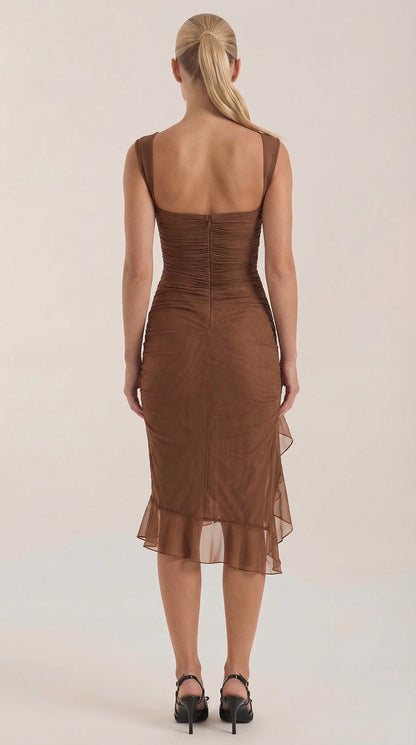 Ramona | Vestido Midi con Volantes