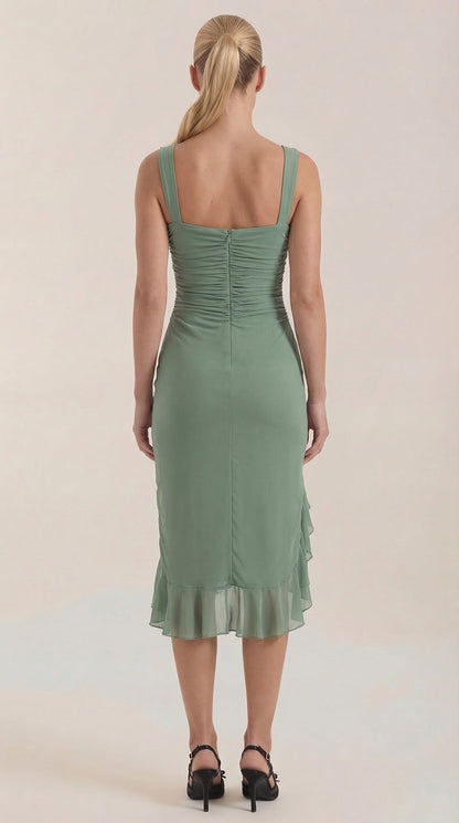 Ramona | Vestido Midi con Volantes