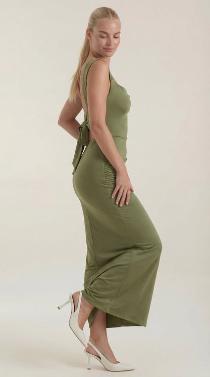 Rhoda | Vestido Maxi Fruncido