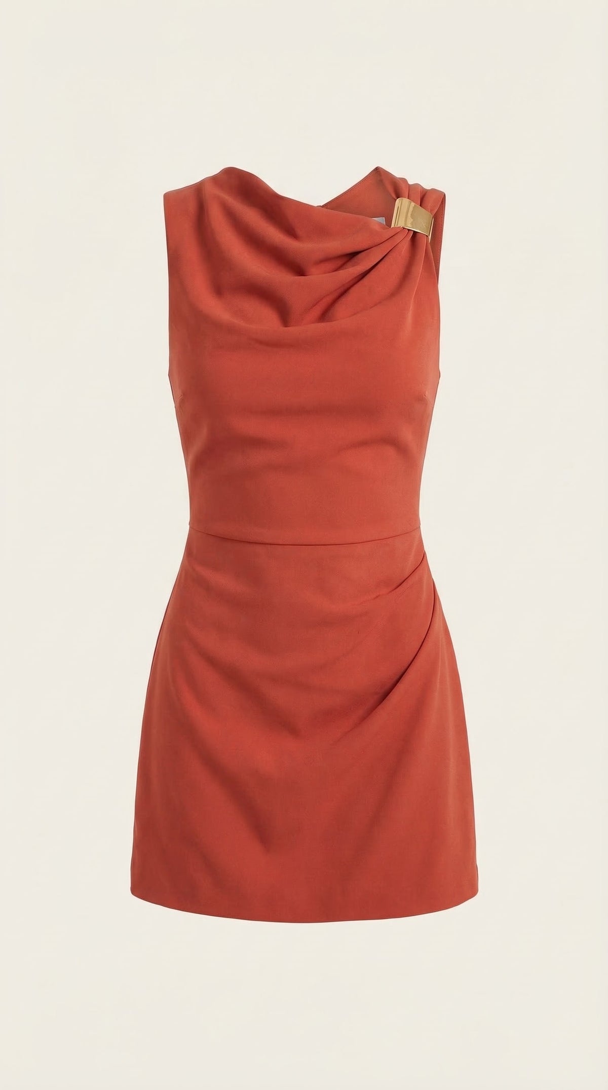 Rosalie | Vestido Corto con Cuello Drapeado