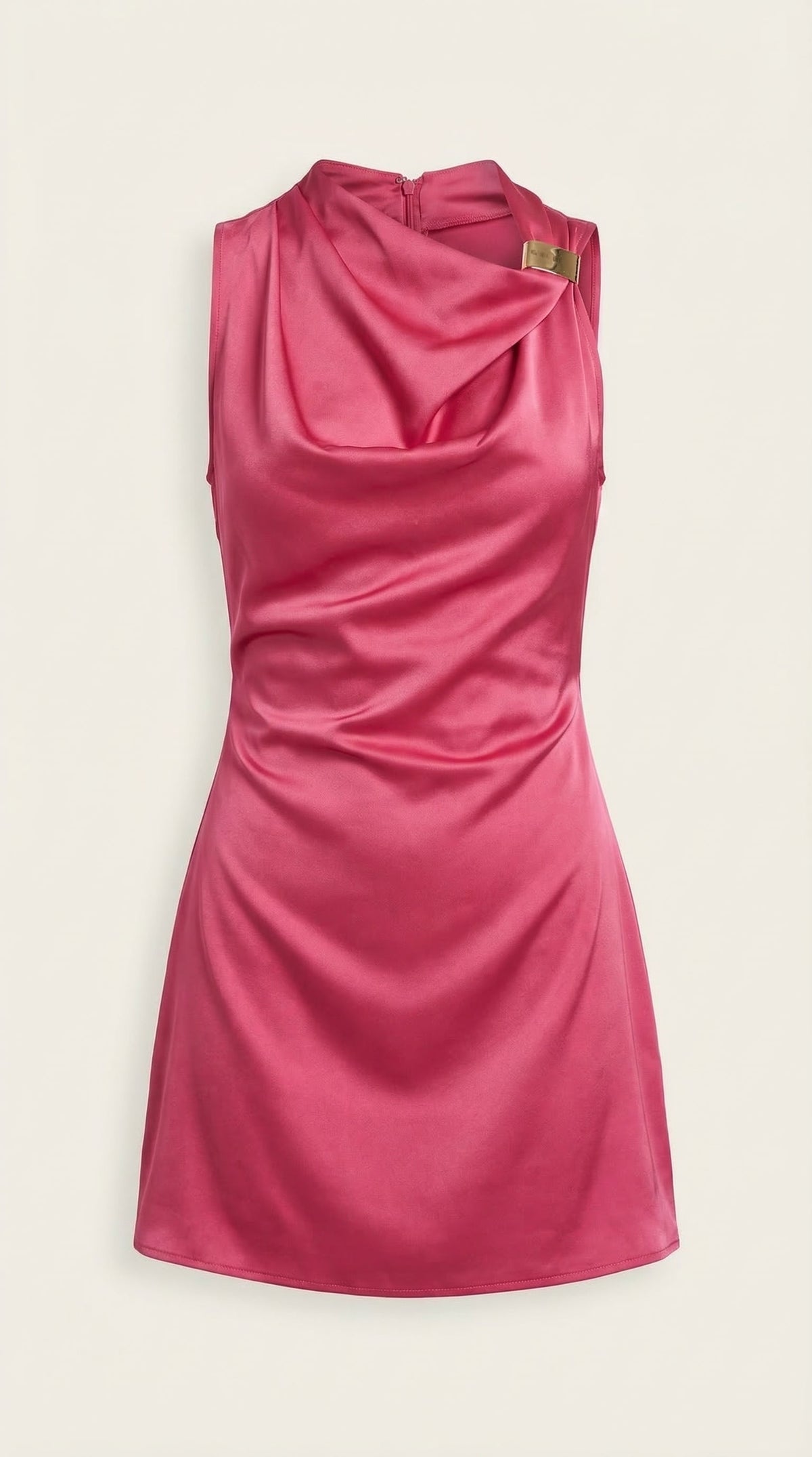 Rosalie | Vestido Corto con Cuello Drapeado