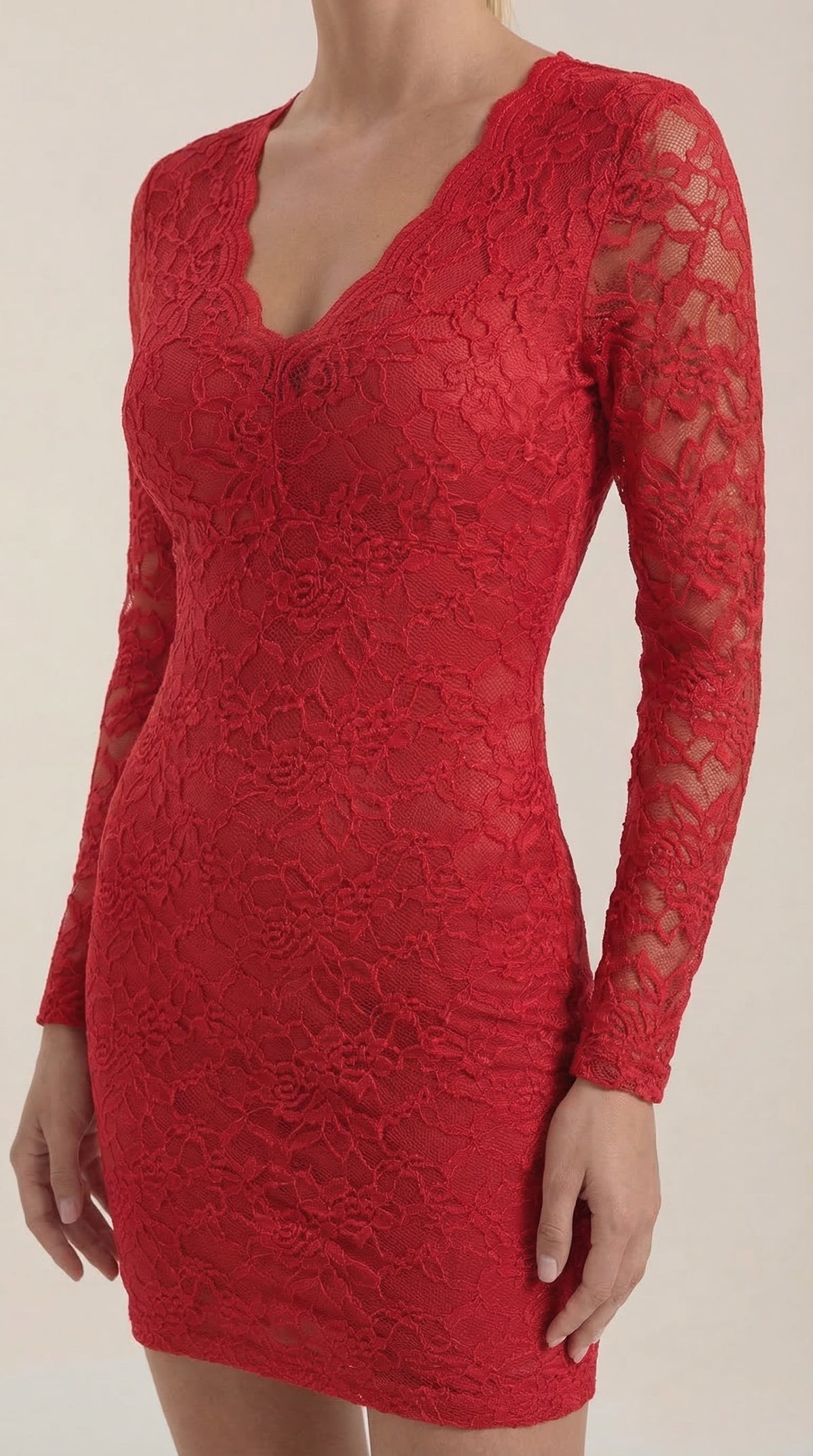 Sadie | Vestido Corto Ajustado de Encaje