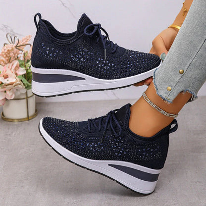 Rina | Zapatillas Transpirables Adornadas con Strass