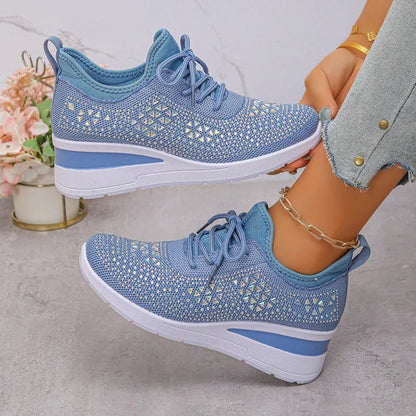 Rina | Zapatillas Transpirables Adornadas con Strass