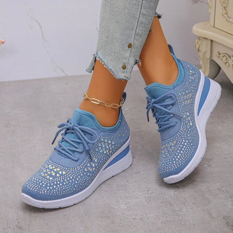 Rina | Zapatillas Transpirables Adornadas con Strass