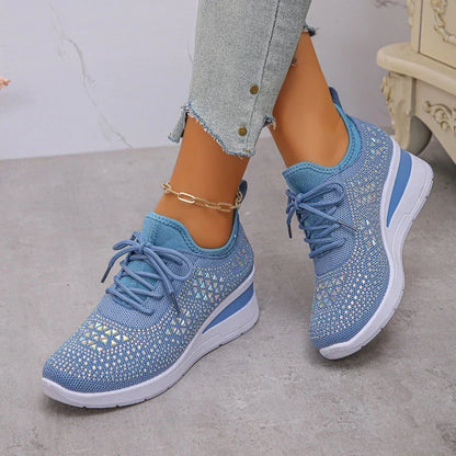 Rina | Zapatillas Transpirables Adornadas con Strass