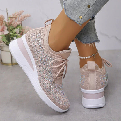 Rina | Zapatillas Transpirables Adornadas con Strass