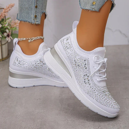 Rina | Zapatillas Transpirables Adornadas con Strass