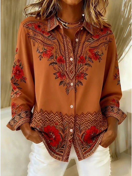 Dawnflora | Blusa de manga larga con estampado floral